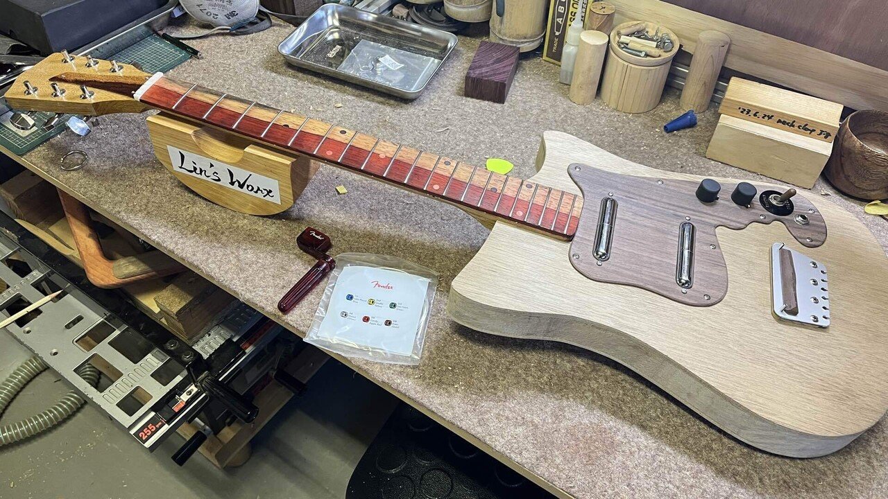 ギター製作】Alamo Fiesta的ギターの製作 ⑪(新ネックでの再仮