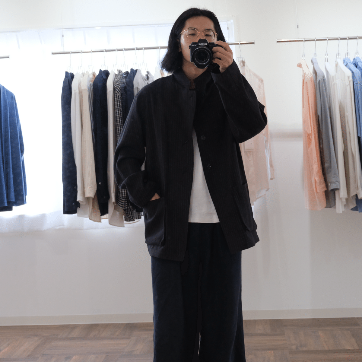 【新品タグ★未開封】et.UNiVERパンツセットアップ　ブラック×ベージュ　S とりあえずこの上下着て出かけましょう。｜水岡