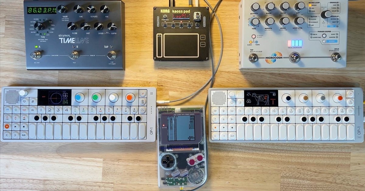LSDjでゲームボーイを鳴らし、2台のOP-1を使って制作する｜atnr