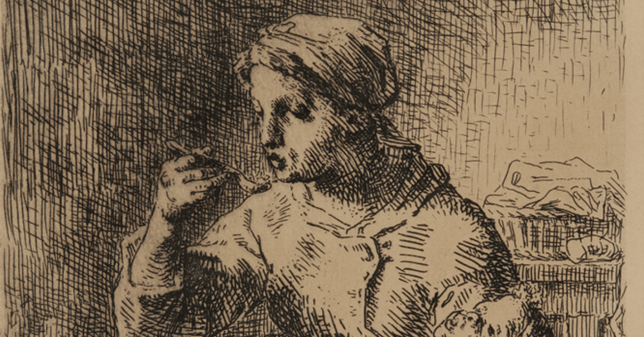 ジャン=フランソワ・ミレー】 銅版画 / エッチング「新倉山からの富士