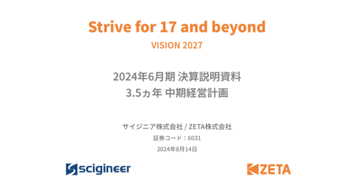 6031 ZETA 中期経営計画の注目ポイント アナリストレポート 6031 ZETA 中期経営計画の注目ポイント アナリストレポート