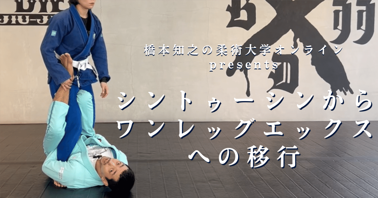 シントゥーシンからワンレッグエックスへの移行｜橋本知之の柔術