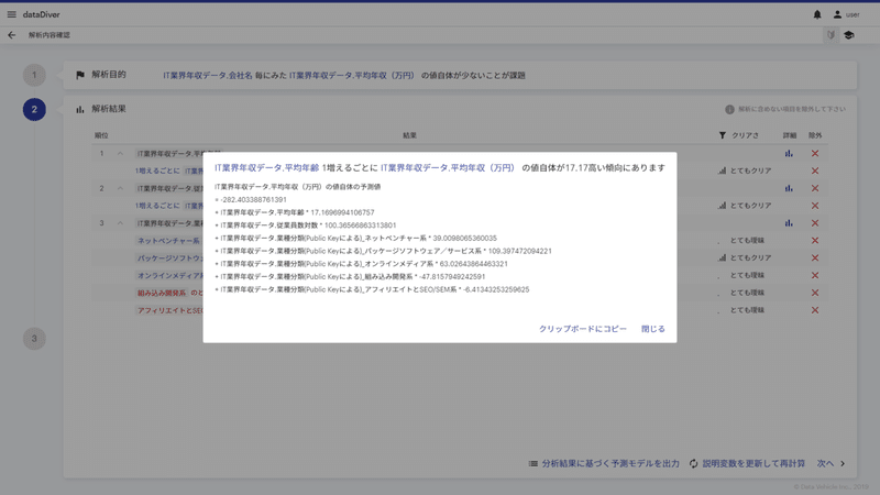 予測式のスクリーンショット1