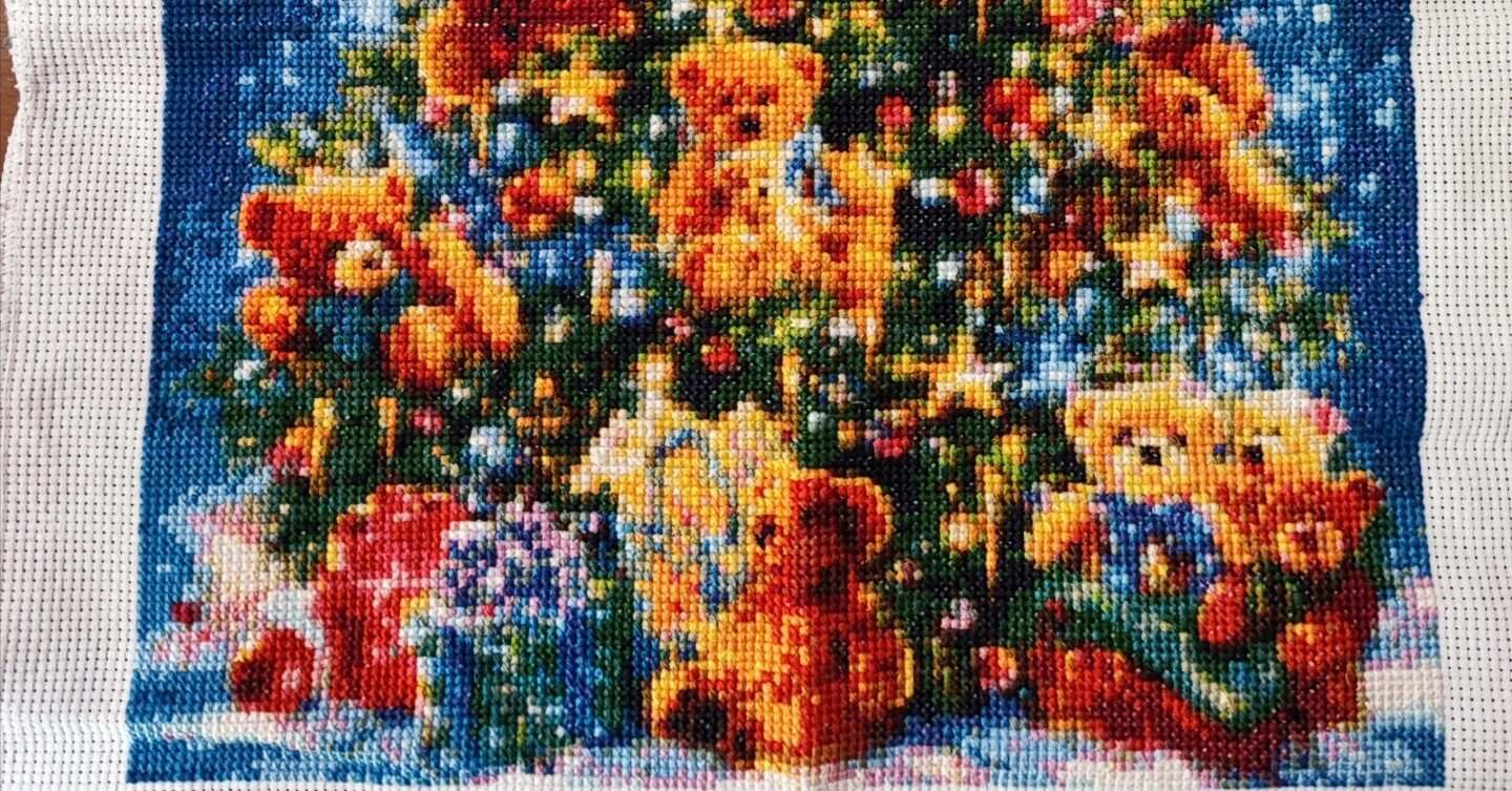 クロスステッチ完成 ミュゲ クロスステッチ完成 ミュゲ クラゲクロスステッチPDFパターン十字繡