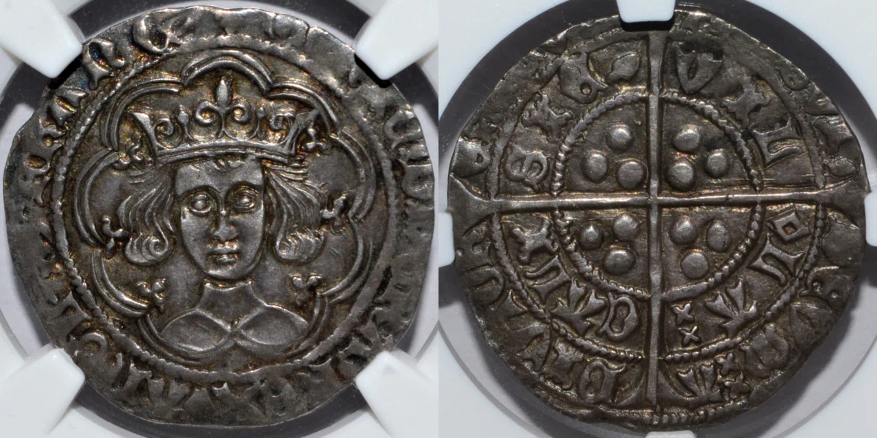b*o様 イングランド王国 グロート銀貨 1430/1年 ヘンリー6世 PCGS アンティークコインの世界 ｜ヘンリー6世のグロート銀貨｜Shelk🦋🗝️