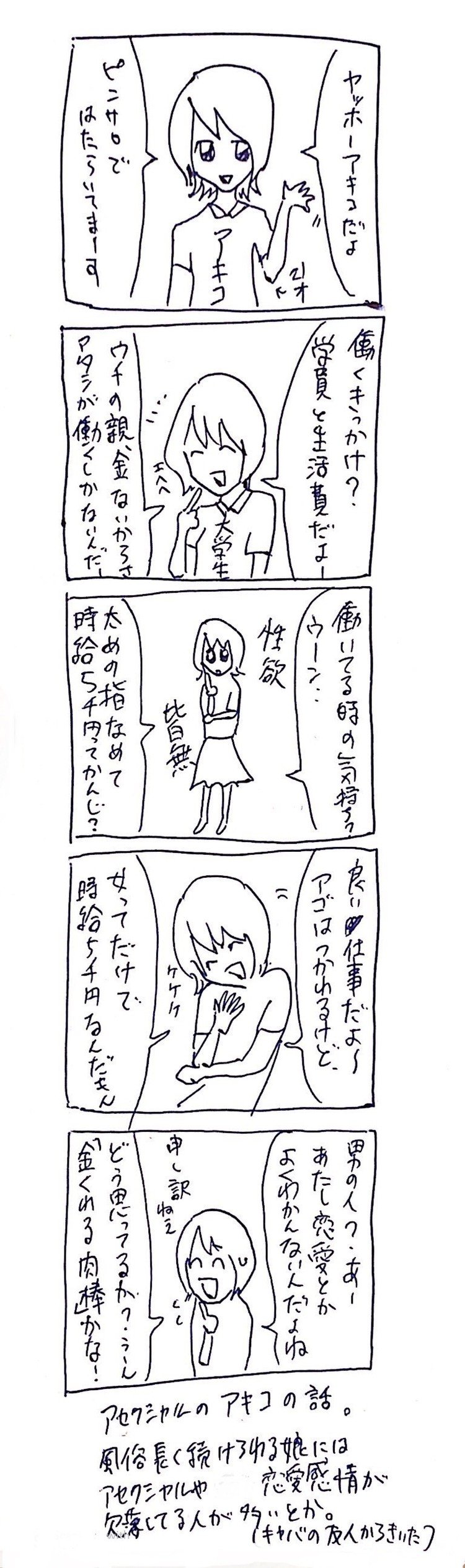 風俗店で働くアセクシャルのレズカップルについての話 風俗というお仕事 ナカモト アメ Note