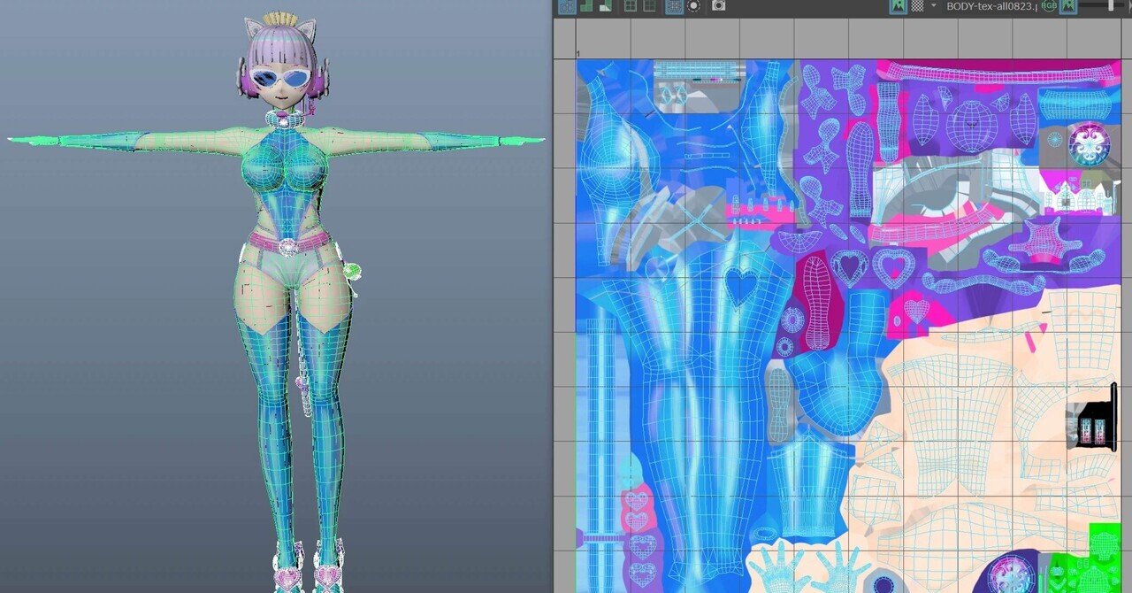 江戸レナ 令和6年 新衣装制作開始!!: 姫のモデリング修行 テクスチャ編