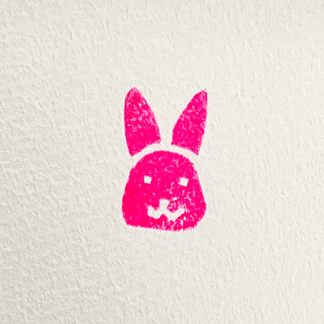 消しゴムはんこ No.146 ハッピーなうさぎちゃん 消しゴムはんこ No.146 ハッピーなうさぎちゃん