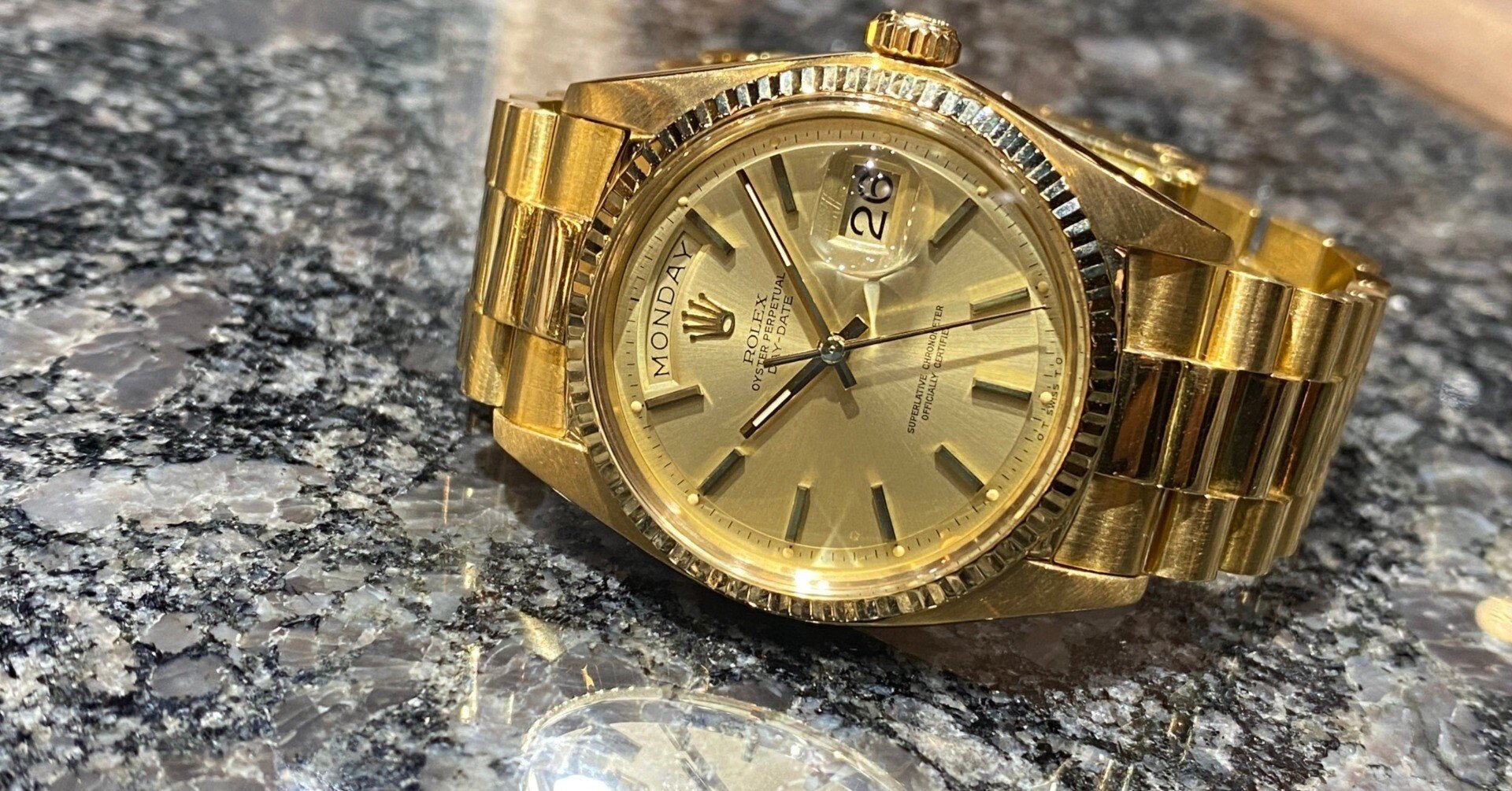 ロレックス　ヴィンテージ デイデイトブレスレットYG無垢Ref1803/8 0e573b42bd97a4e912d0cc2ef50181