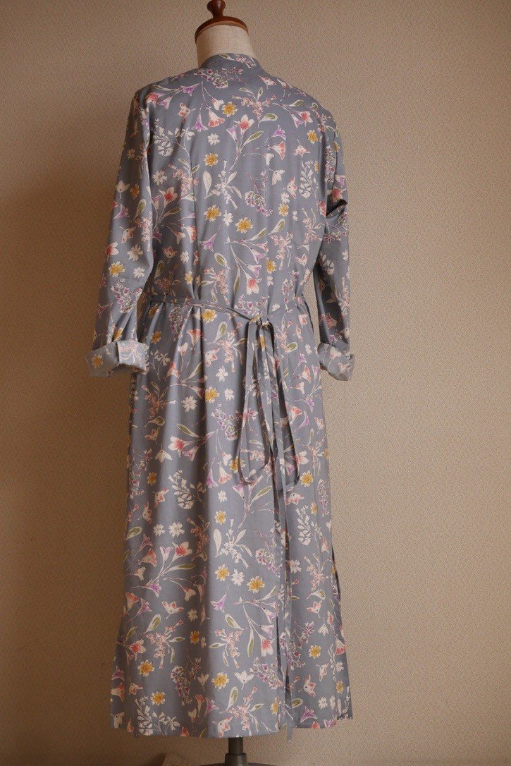 花柄カシュクールワンピースのロング丈 ポポン Note