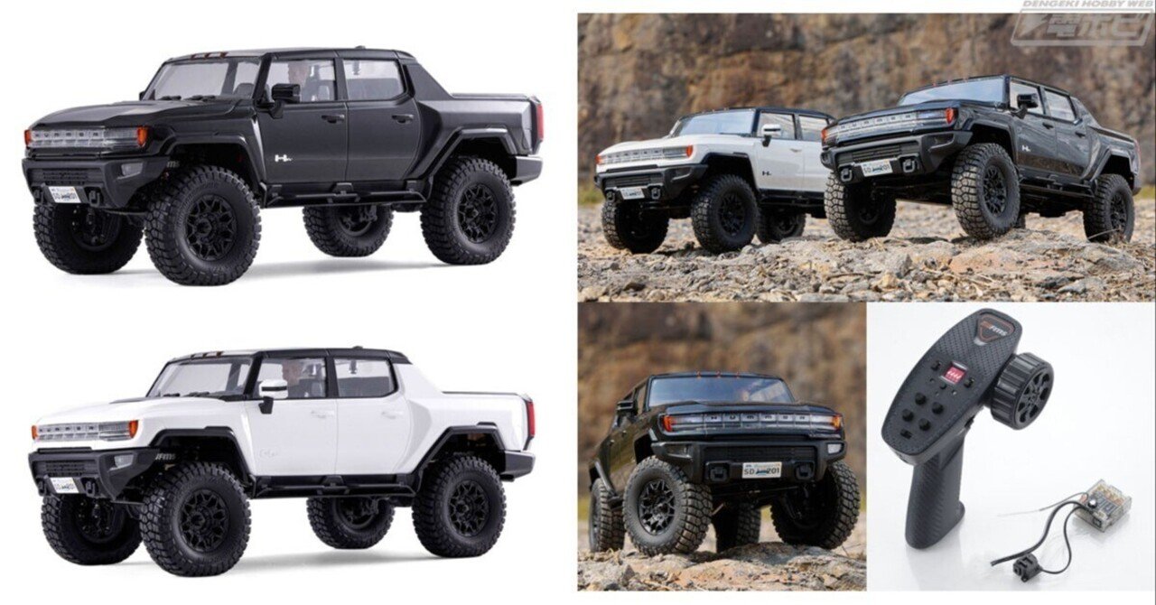 四輪駆動の電気自動車「ハマー EV」ピックアップモデル2色が1/18