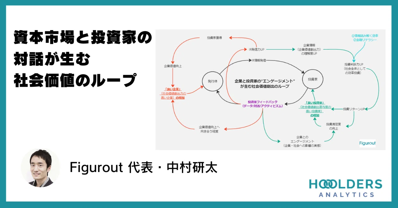 資本市場と投資家の対話が生む社会価値のループ｜Figurout CEO 中村 研太
