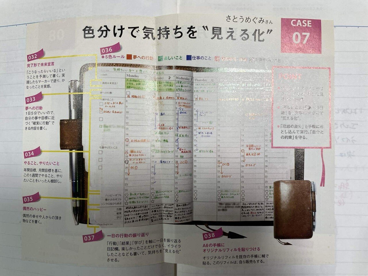 夢の計画】夢が叶う フラワーオブライフ システム手帳B7 願望