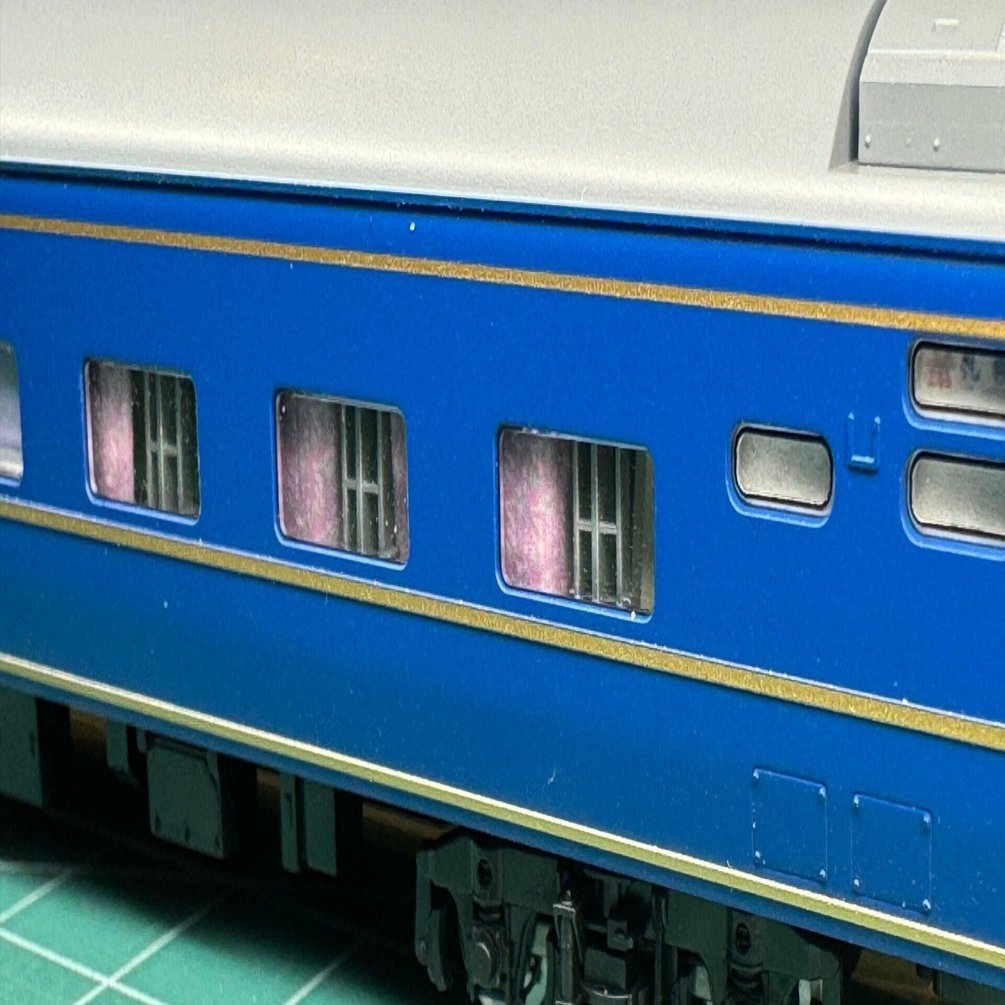 カーテン★★★寝台特急列車『北斗星』他★★★解放Ｂ寝台★下段用（鉄道部品） 3022C 北斗星 開放B寝台「オハネフ25-0、200（東）」カーテンパーツ