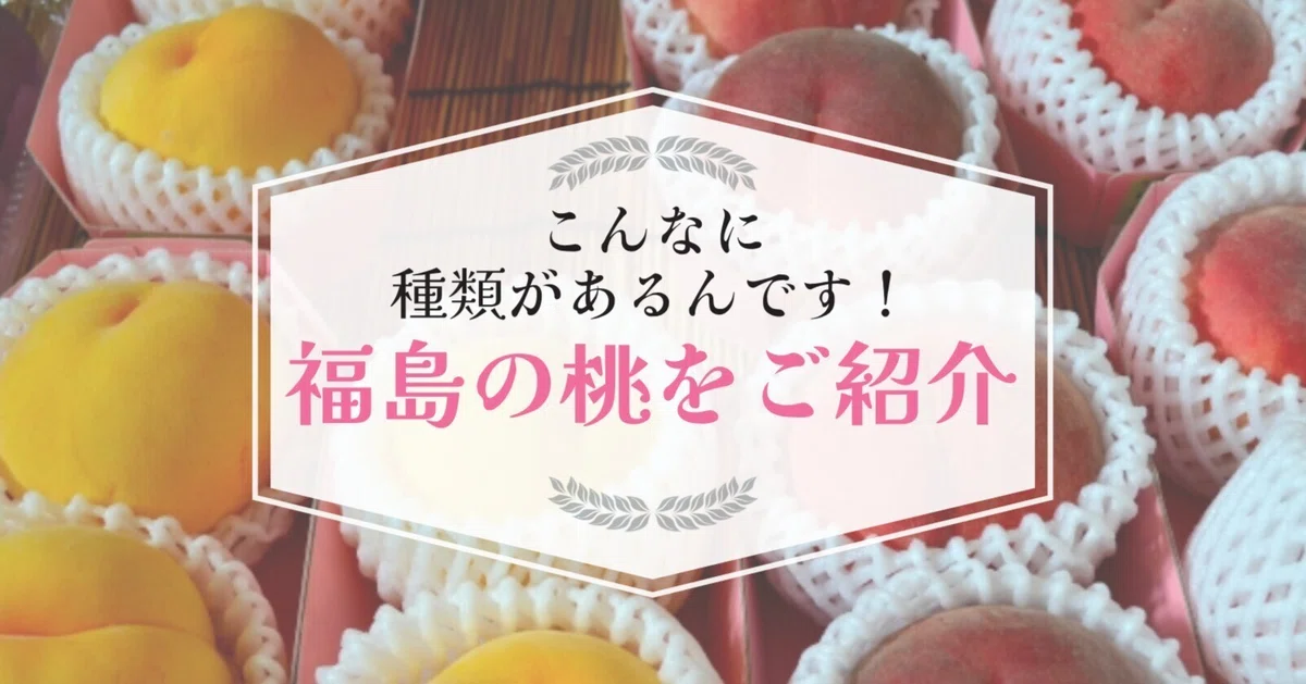 福島の桃って、こんなに種類があるんです！お気に入りの桃を見つけよう