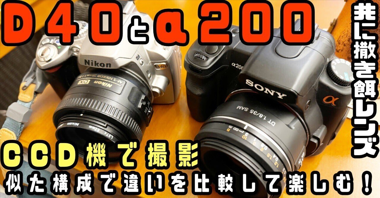 CCDセンサーのカメラを簡単に使い比べてみた！Nikon D40、SONY α200