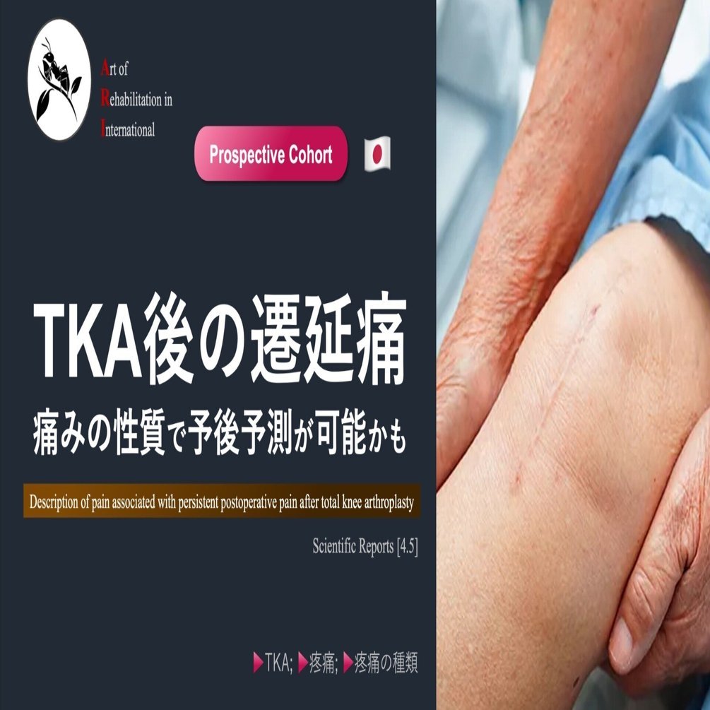 TKA後の遷延痛。痛みの性質で予後予測が可能かも｜Super Human