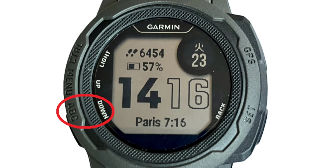 よくわかる Garmin Instinct 2S その5 DOWN/ABCキー｜Terry H