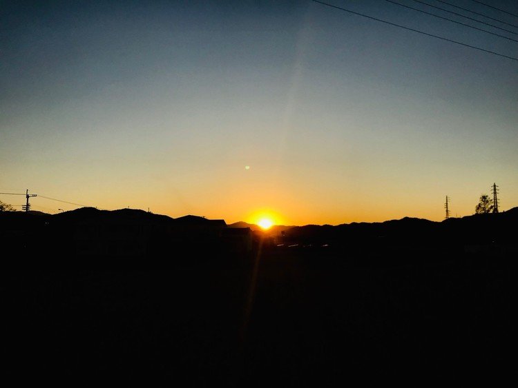 これは徳島の夕日。