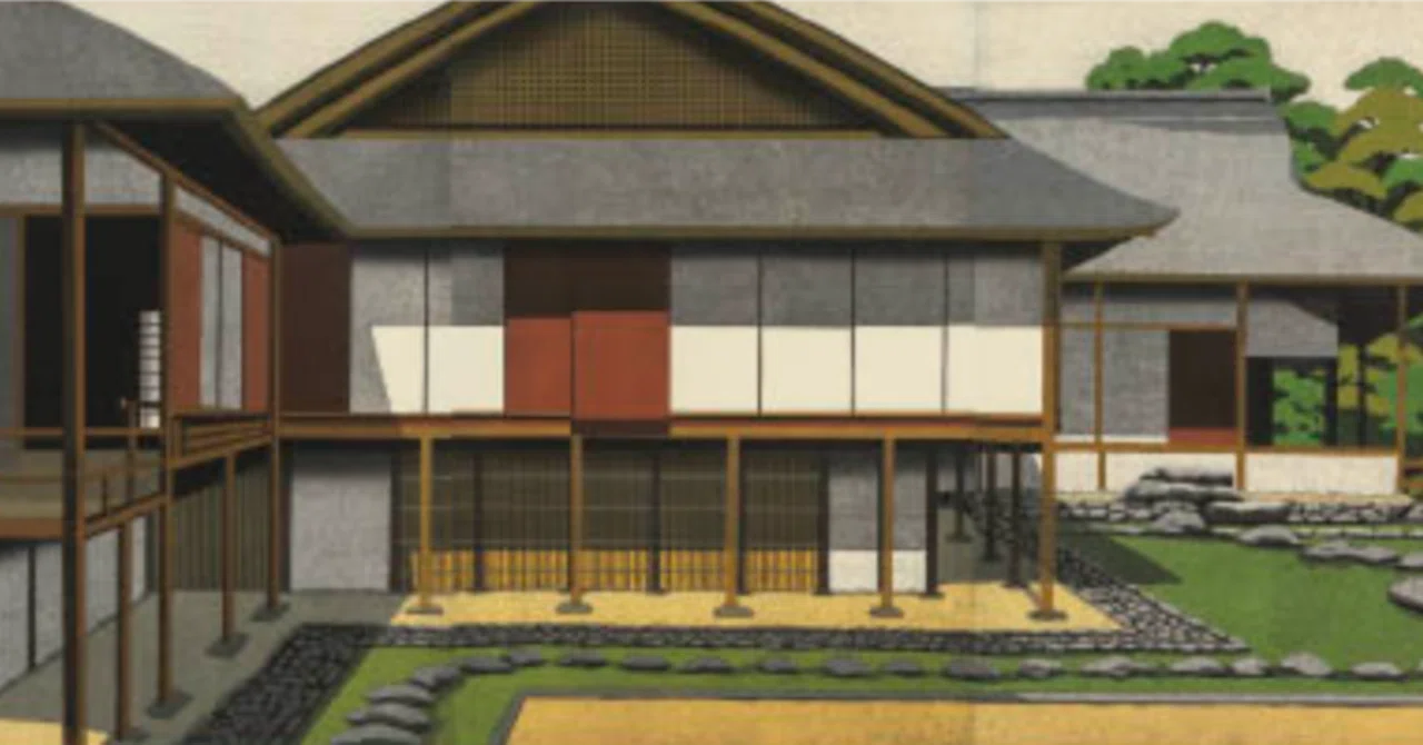 井堂雅夫 木版画 桂離宮 直筆サイン 1993年 京都風景 前ガラスなし E 井堂雅夫】 版画 / 木版「桂離宮」 査定 鑑定 買取 致します｜井浦歳和