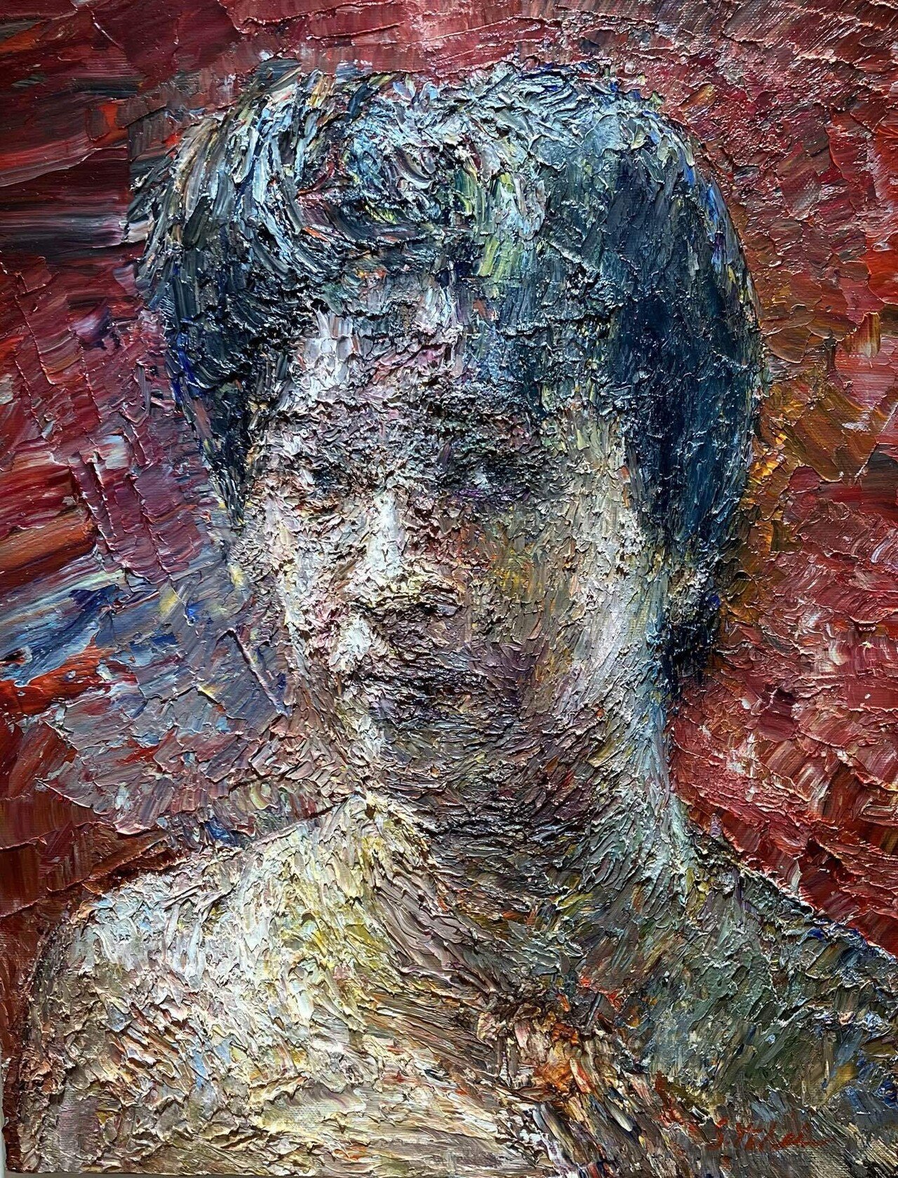 杉田陽平　「風をつかまえて」 2012年制作　油彩画　60号 杉田陽平さんの作品を我が家にお迎えして始まった「アートのある