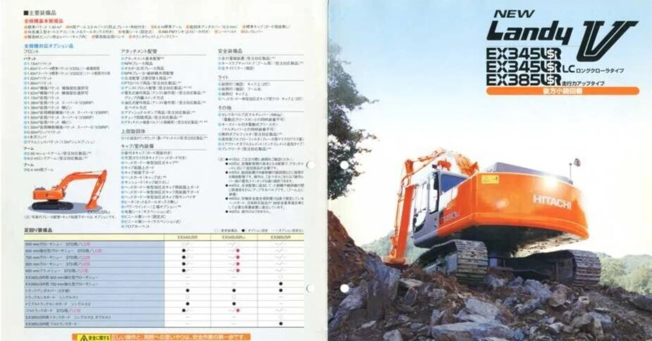 日立建機 EX345USR/EX345USRLC/EX385USR 後方小旋回機 NEW Landy V