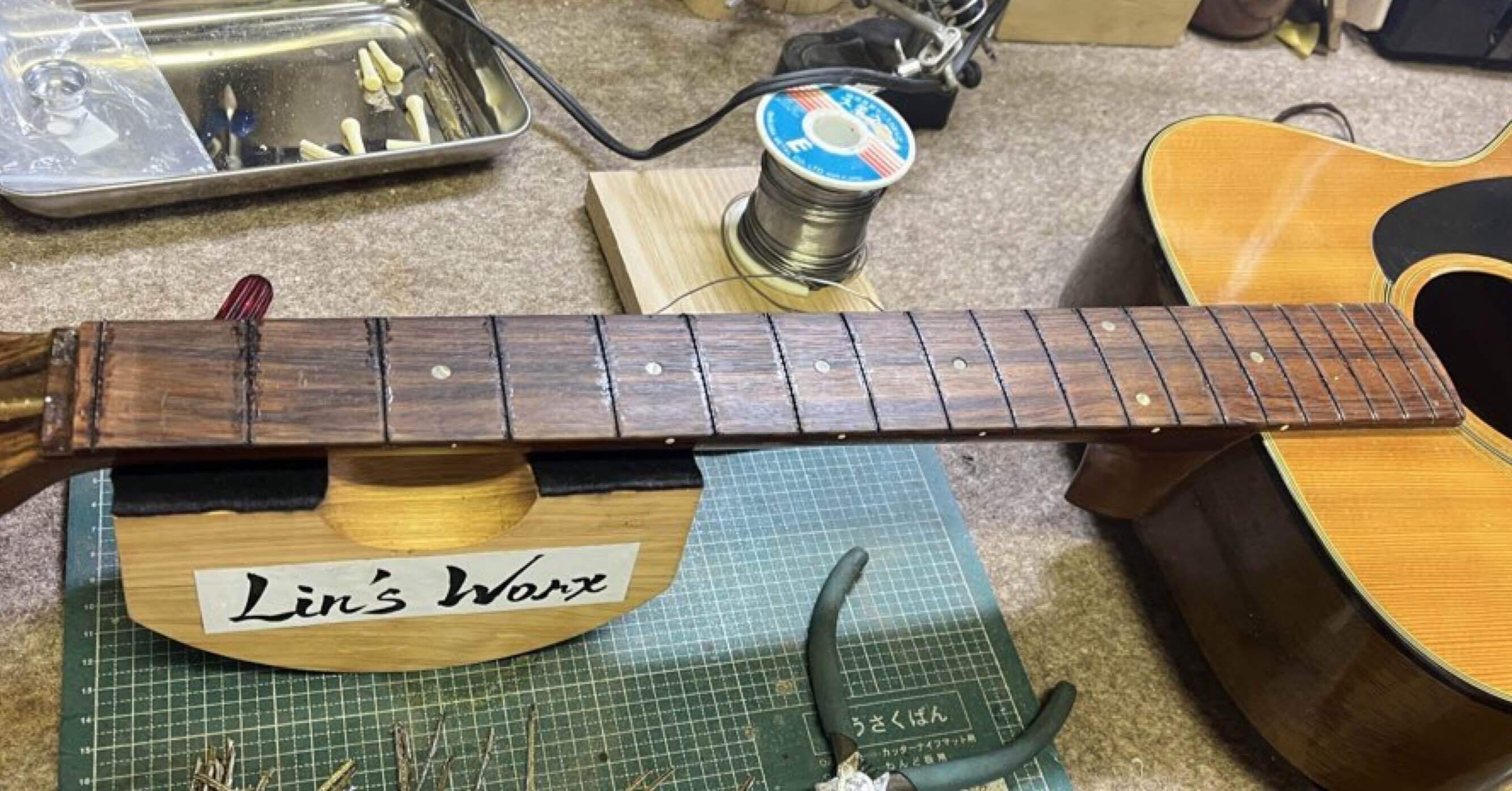 ジャンクギター遊び】YAMAKI F-108 フレット交換｜れんたろ