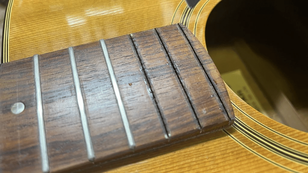 Hamox F-108 初期のYAMAKI製 ファン必見！レア！ ジャンクギター遊び】YAMAKI F-108 フレット交換｜れんたろ