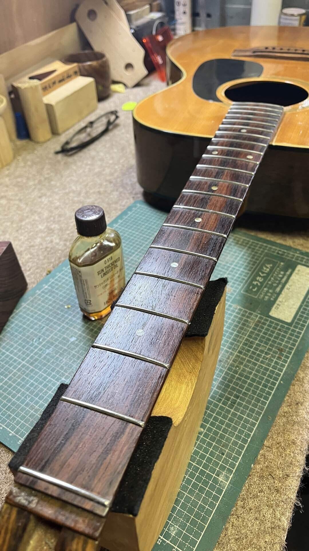 ジャンクギター遊び】YAMAKI F-108 フレット交換｜れんたろ