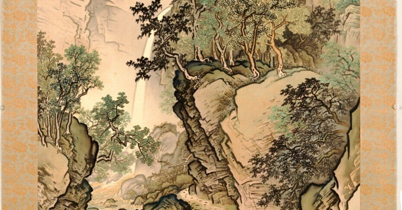 作品一覧】川合玉堂《夏山懸瀑》｜講談社野間記念館