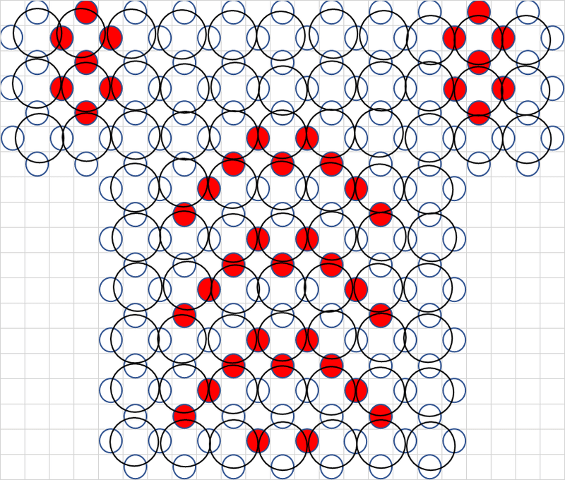 ラグビー桜ジャージ編み図裏