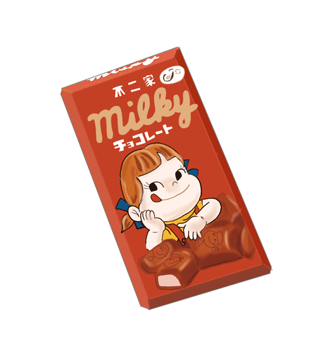 昭和のミルキーチョコレートのパッケージが素敵｜トロッコ