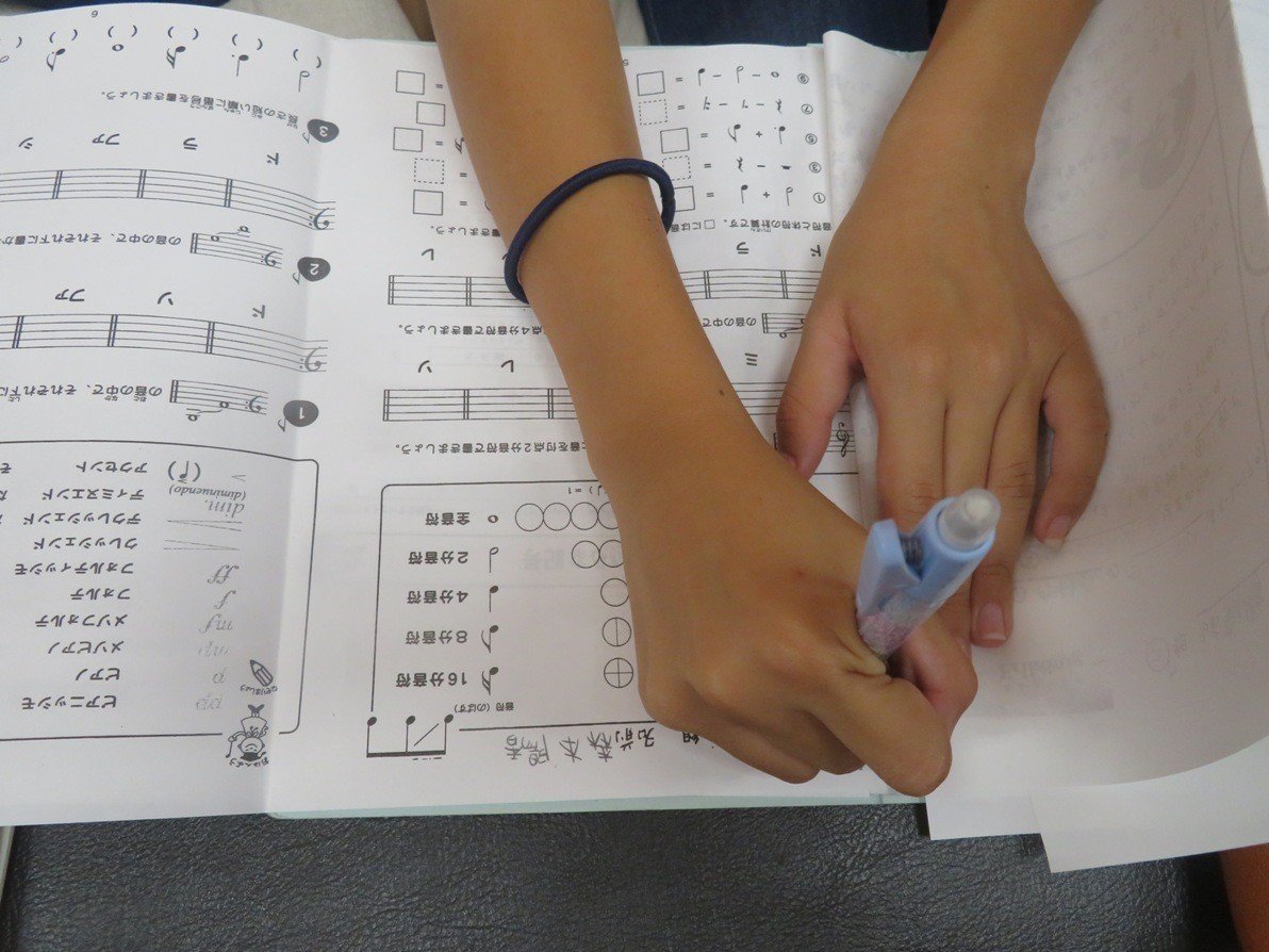 中学生 中学校の 音楽のテスト対策勉強 しました 福田洋子ピアノ