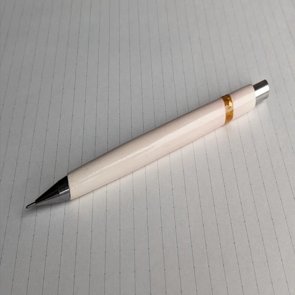Pentel p205 白漆×螺鈿｜珈琲