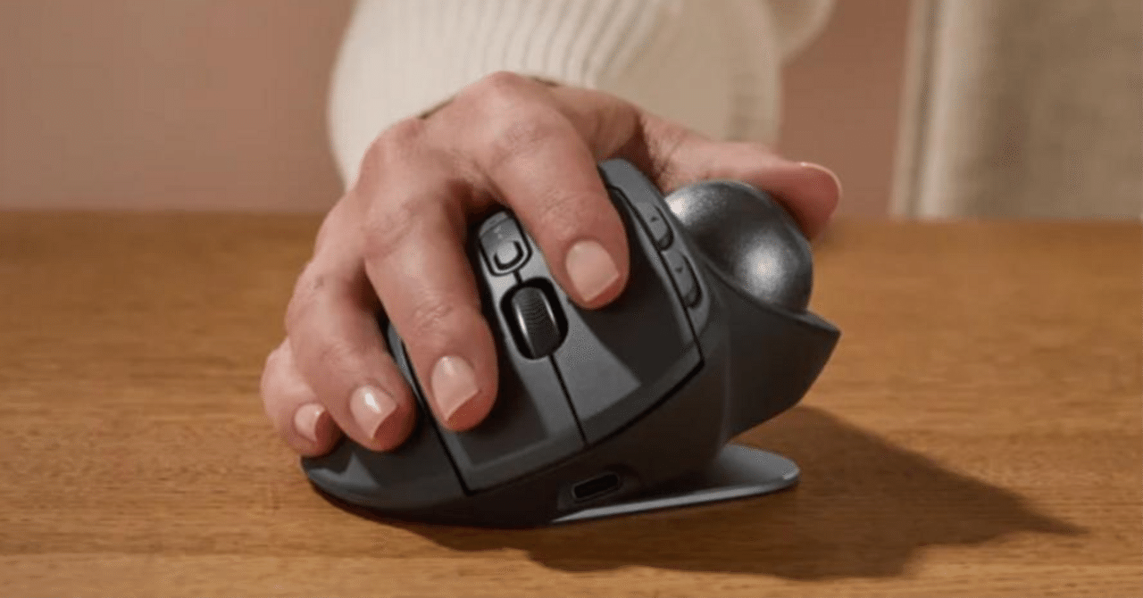 【新品改造】logi MX ERGO 静音type-c 新品改造】logi MX ERGO 静音type-c トラックボールマウスの最