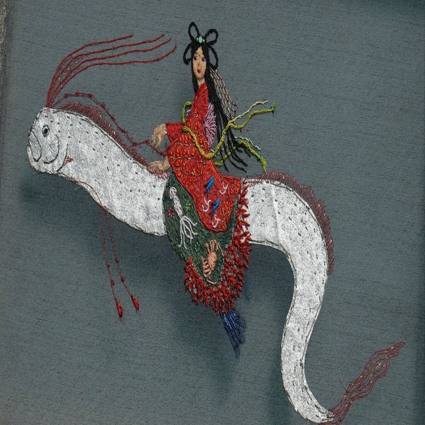 刺繍 画 個展のタイトルを決めているところ｜Marron（刺繍イラストレーター