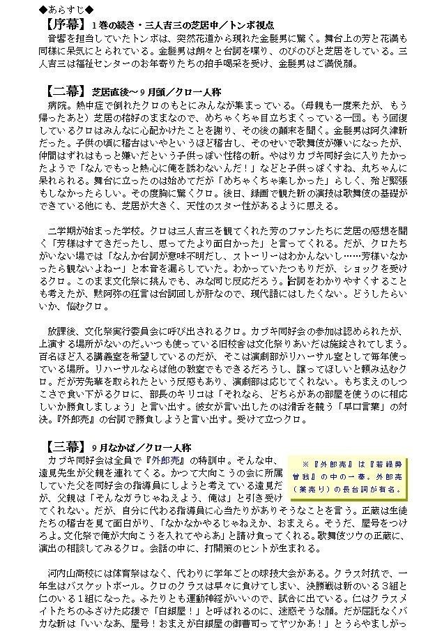 では物語ってみよう 5 提出用プロット 榎田ユウリの書斎便り Note