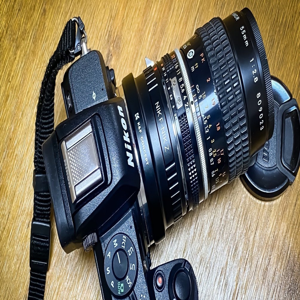 マウントアダプターでNikon Z 50にAI Micro-Nikkor 55mm f/2.8Sを装着