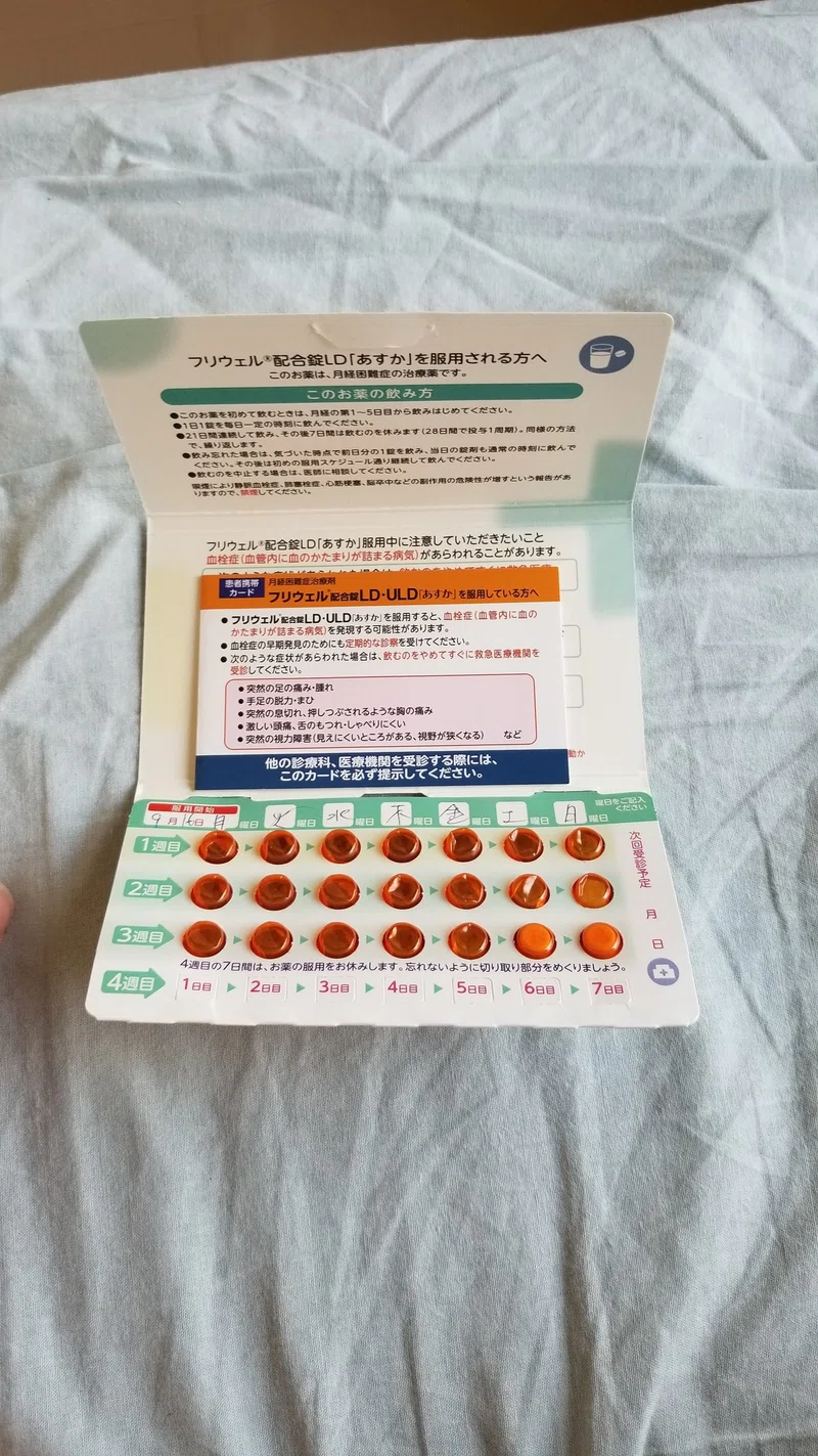 最近ピル飲み始めた私 Tom Note