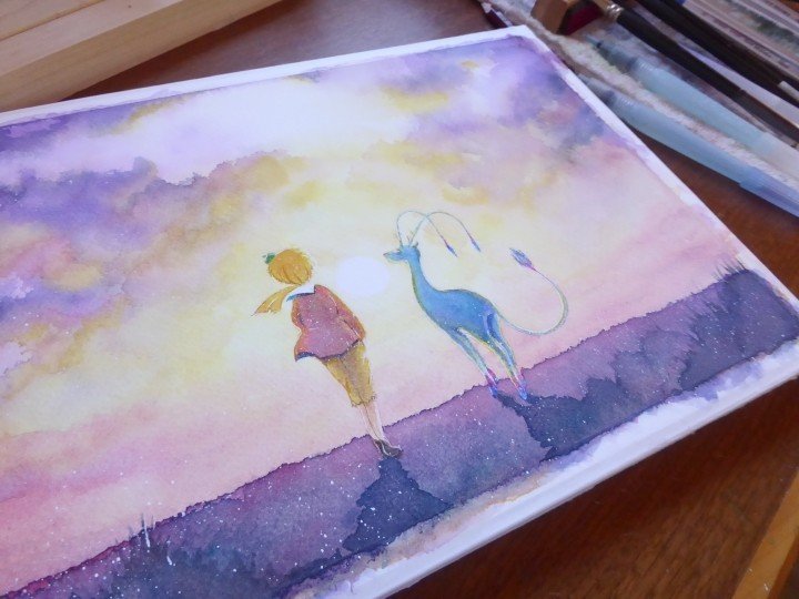 夕景を描くのに苦労しましたが 何とかイメージに近づきました そういえば逆光で絵 を描くって初めてかもしれないです 夕日の色と固有色がどう絡んでくるのか 実際どこにどういう色を置くかはとても難しいです 森の声 Note