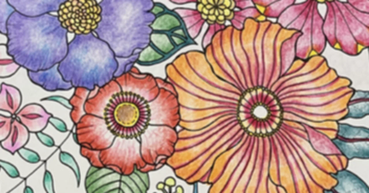 20 色んな花【塗り絵】|にわのともこ 20 色んな花【塗り絵】|にわのともこ