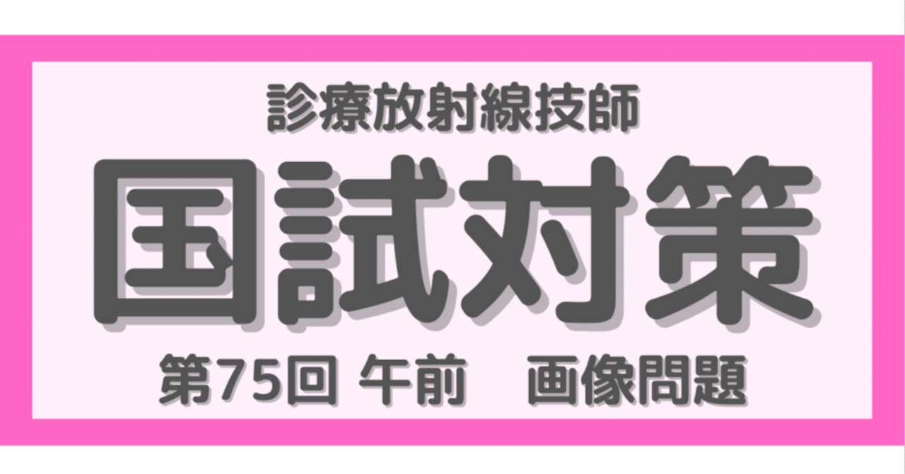 第75回 午前の画像問題を徹底解説！診療放射線技師国家試験対策｜みぃ