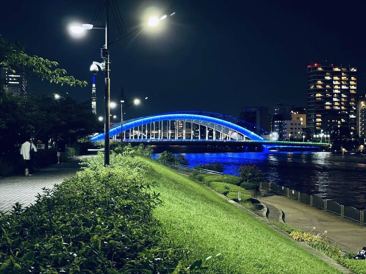 青が眩しく光り輝く永代橋｜WAGNAS-都内アドベンチャーサークル-