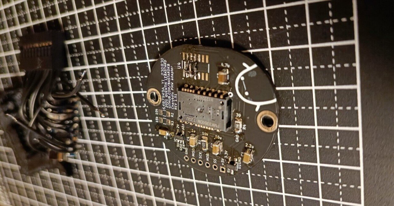 自作キーボード Charybdis Mini】 トラックボールのセンサー基板｜punyoon