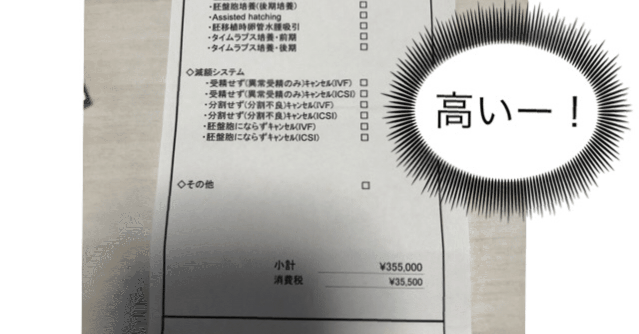採卵周期にかかった費用は51万 採卵受精培養凍結までの全費用を公開 実録 みくまゆたん Note