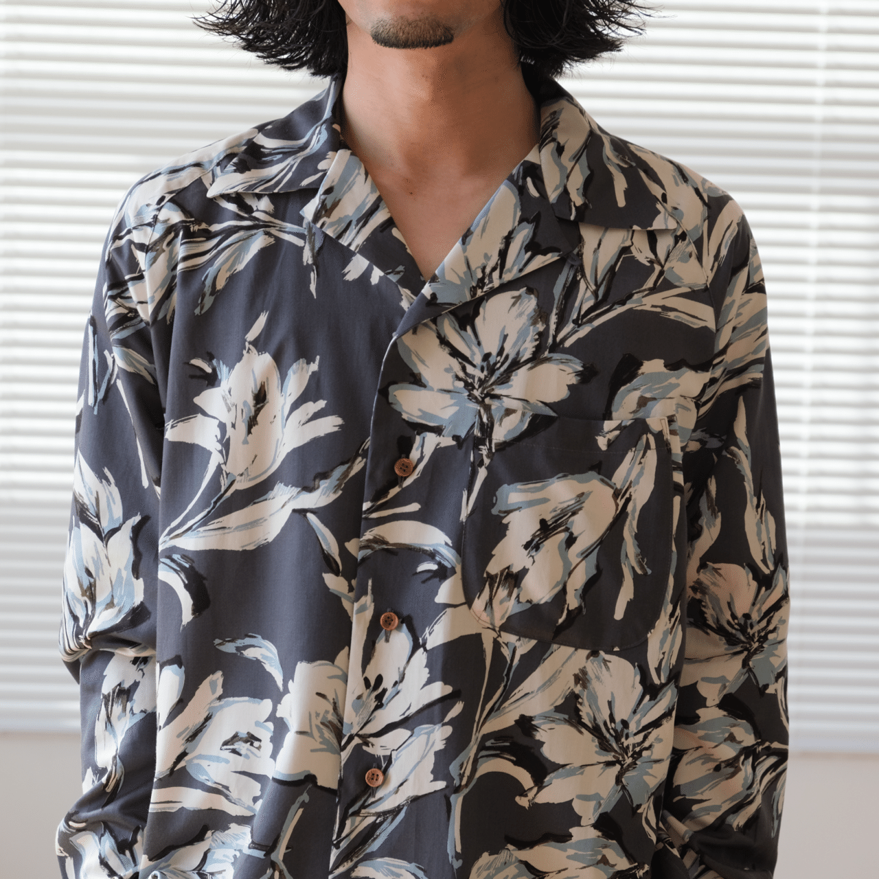 m's braque for MURPHHロングスリーブアロハシャツ m's braque for MURPHH 