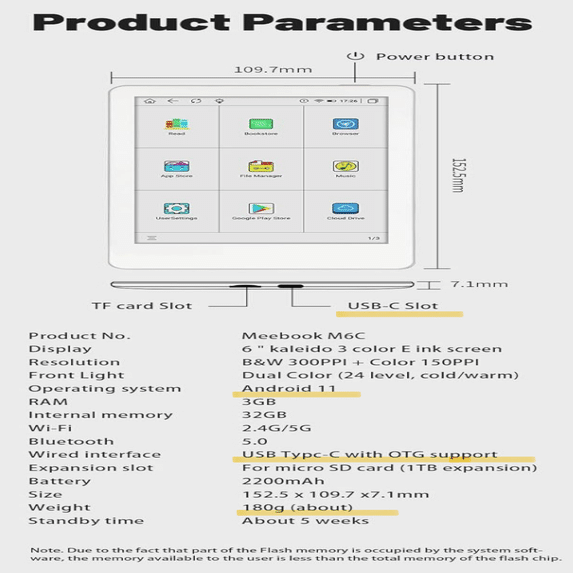 Meebook M6C、ん？カラーEink新製品…②6インチカラー:Eink情報｜アジル氏