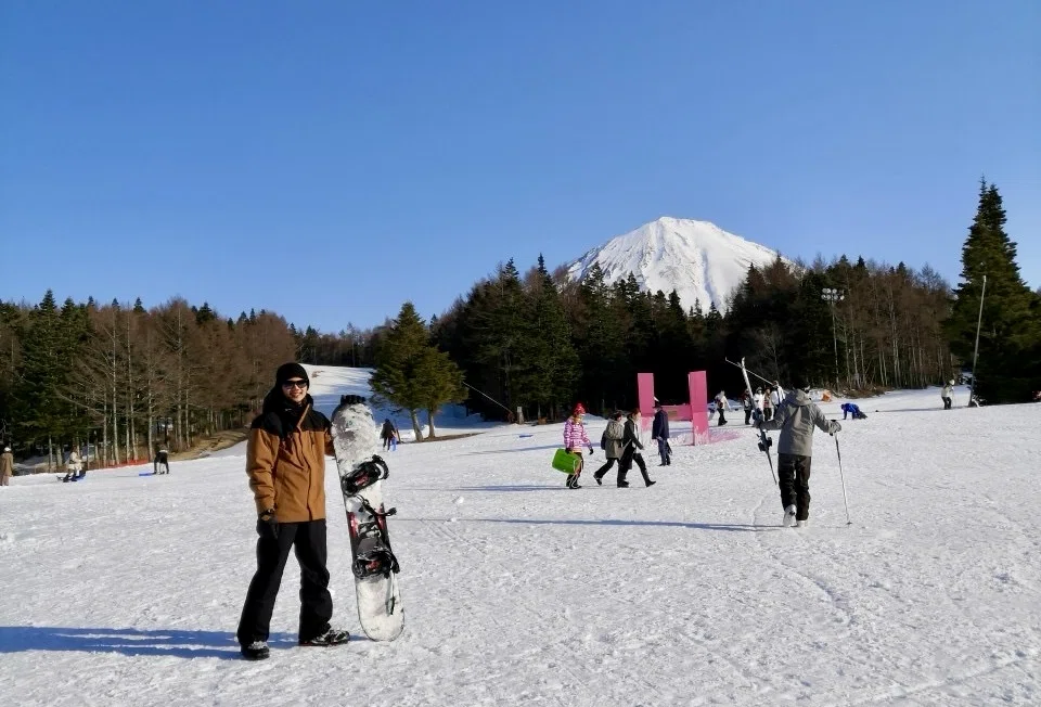 富士山が見えるスキー場