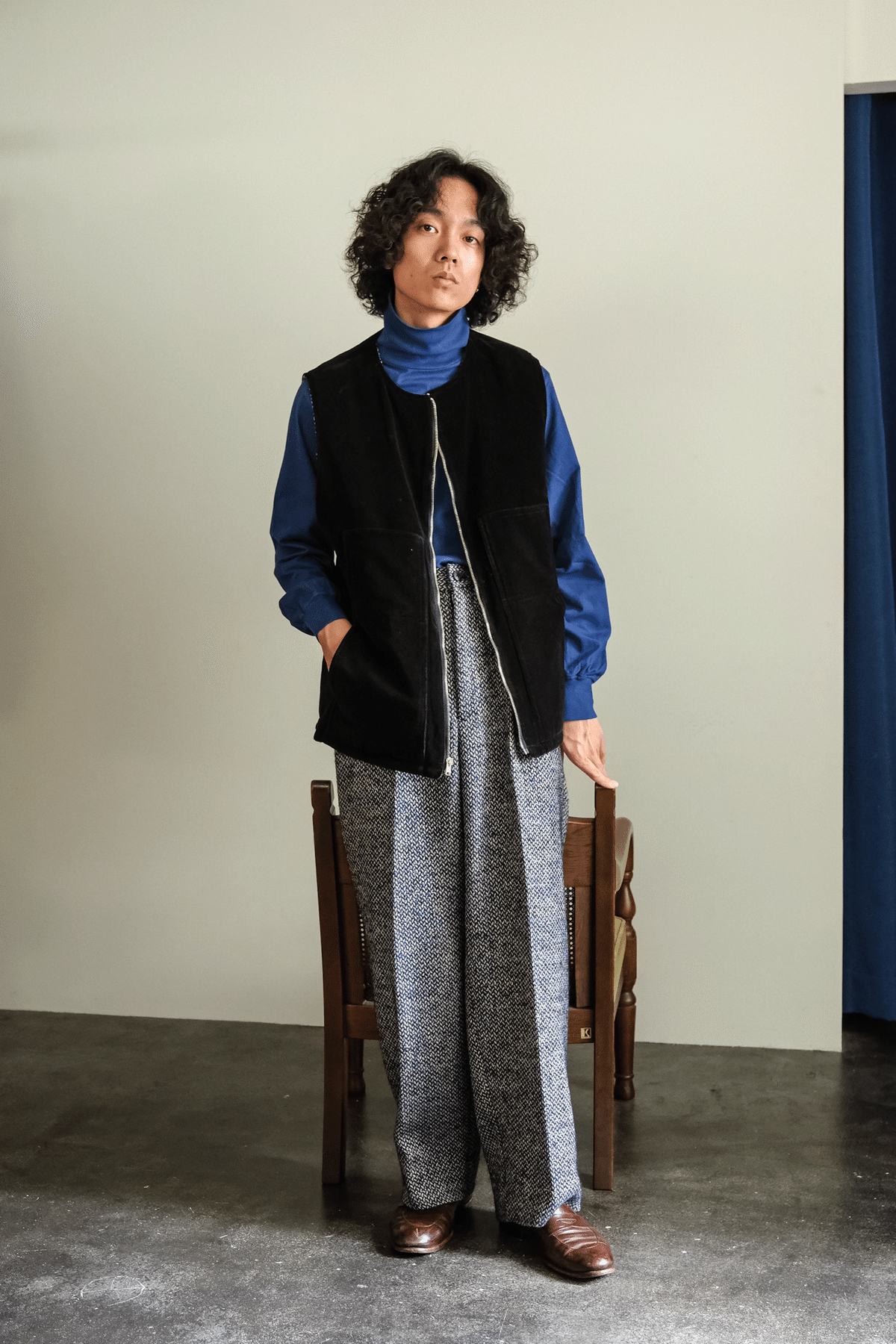 パンツ BISOWN MIXTWEED EASY SLACKS 値下げ】BISOWN 24AW 「MIXTWEED EASY SLACKS」 ミックスツイード