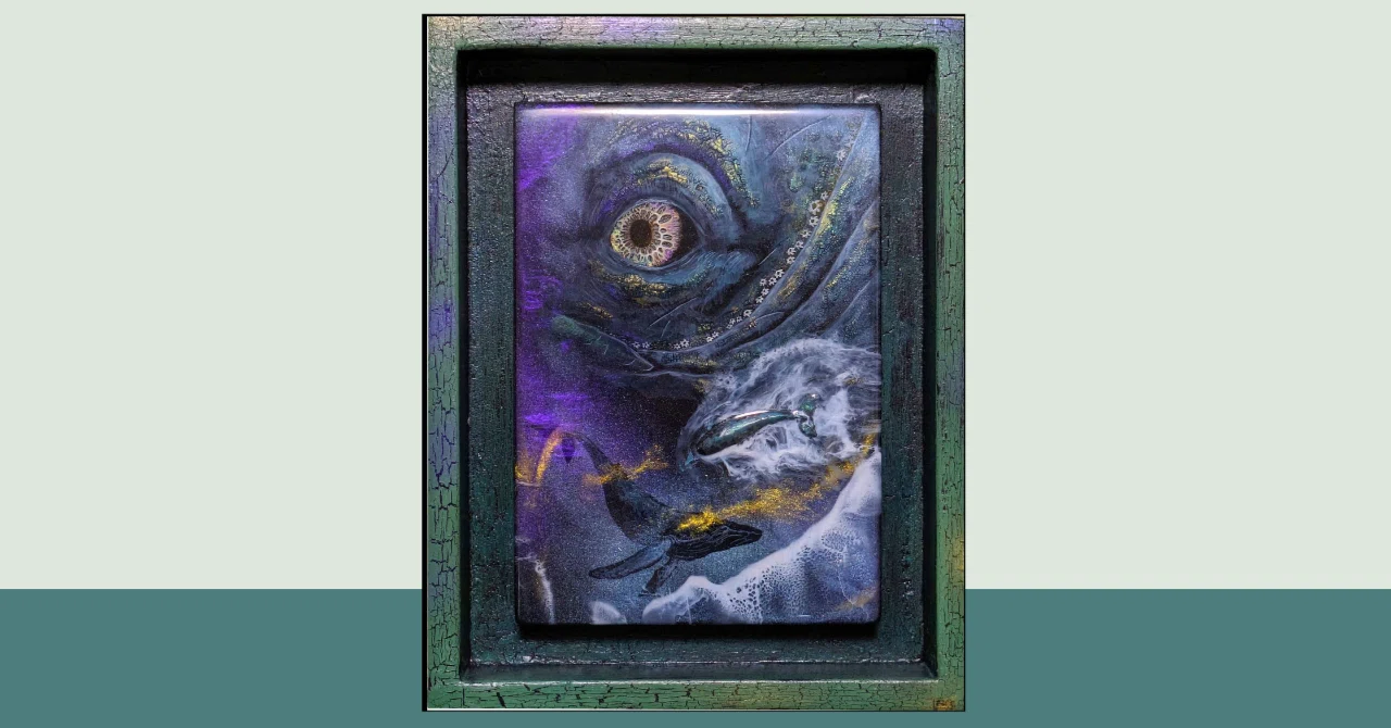海の目玉？ 飾りたくなる「壁掛けアート」 レジンアート作品｜大曽根 貴則